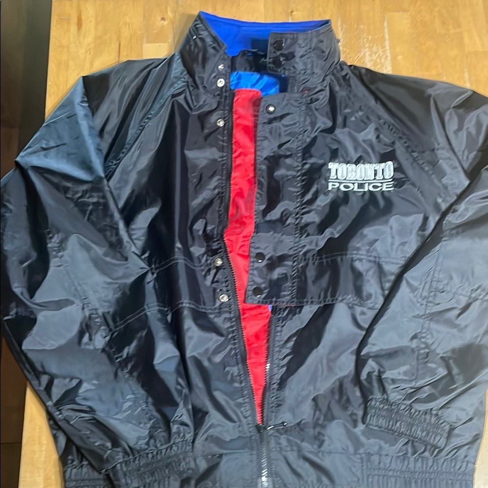 Vintage Toronto Police Black nylon Jacket